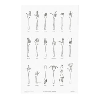 Bruno Munari Le Forchette Poster For Sale