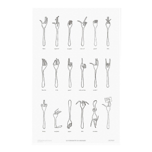 Bruno Munari Le Forchette Poster
