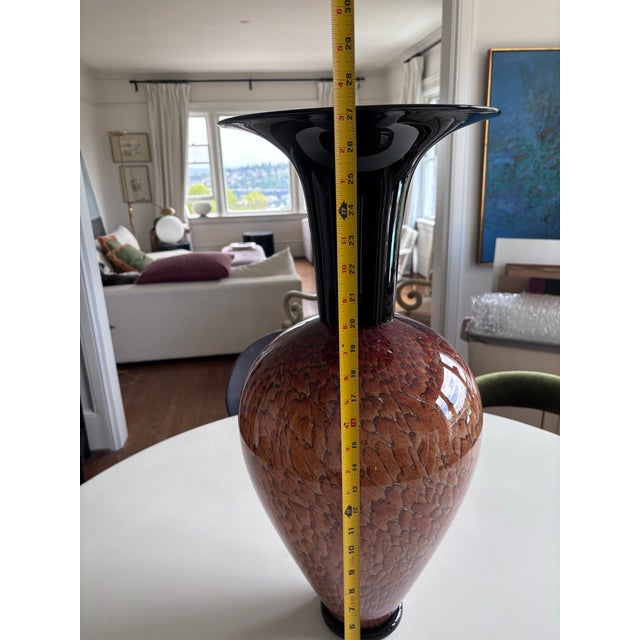 Contemporary Stunning Large Athena Vase - Tortoise Shell Series by Molly Stone (2000) For Sale - Image 3 of 10