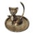 Vintage Silver Plate Cat Ring Holder For Sale