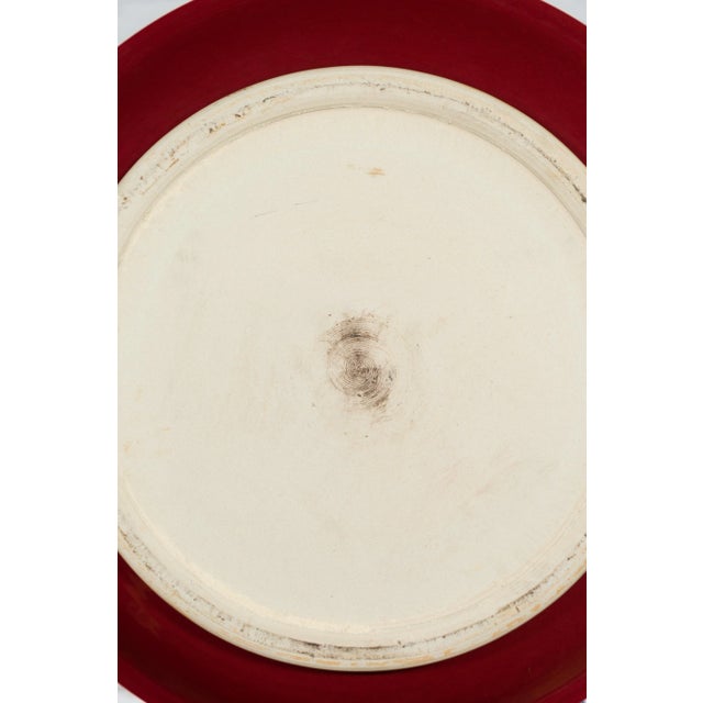 Chinese Vintage Large Porcelain Platter with Oxblood Color For Sale - Image 10 of 13