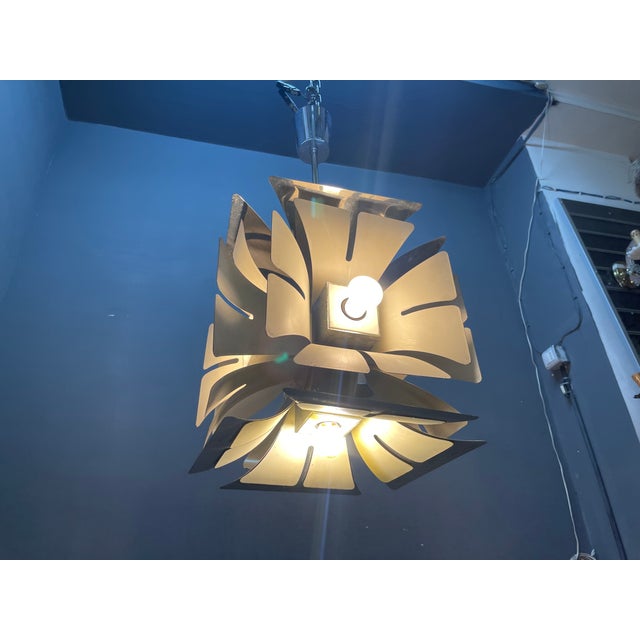 Space Age Chrome Chandelier, 1970s For Sale - Image 6 of 8