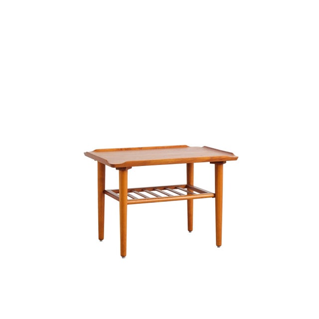 Coffee Table in Teak with Newspaper Shelf by Holger Georg Jensen for Kubus, Denmark, 1960s For Sale - Image 17 of 17