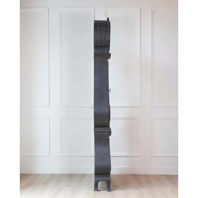 19th Century Swedish Mora Clock in Black Paint For Sale In Atlanta - Image 6 of 11