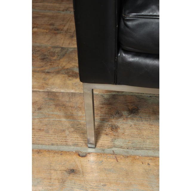 Mid-Century Modern Black Leather Sofa, 1970 For Sale - Image 13 of 16