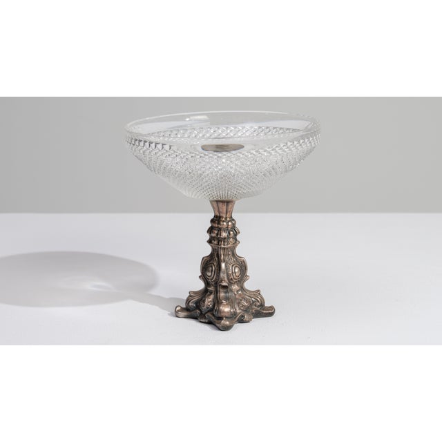 1900 - 1909 France Silver Crystal Serving Piece For Sale - Image 13 of 15