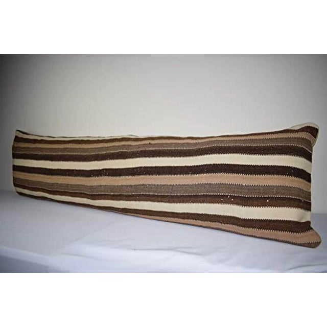 Rustic Queen Boho Woven Bedding Kilim Pillow Cover For Sale - Image 3 of 5