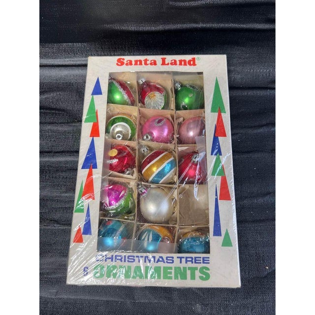 Vintage 14 Small Mercury Glass Santa Land Christmas Tree Ornaments - Poland For Sale In Washington DC - Image 6 of 9