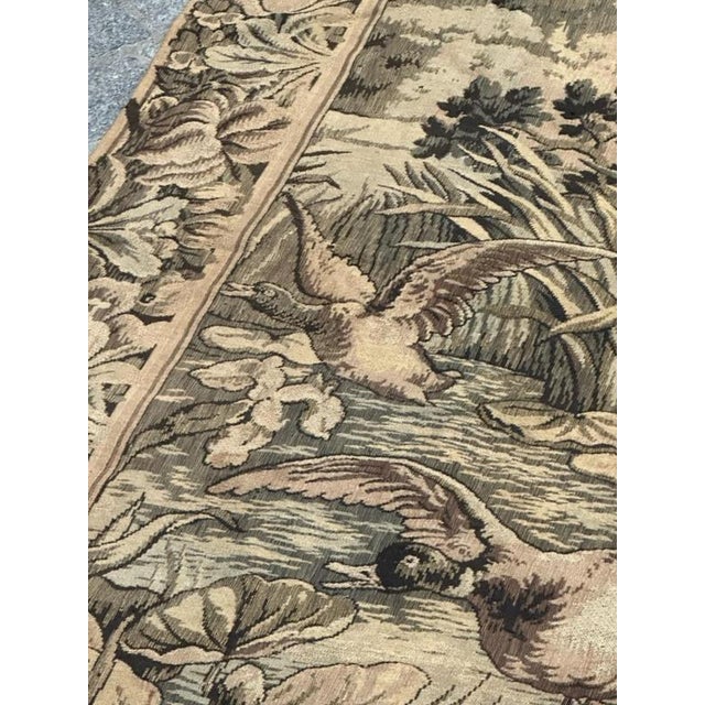 Vintage French Aubusson Style Jacquard Tapestry Panel, 1940s For Sale - Image 10 of 18