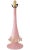 1950s Barovier & Toso Murano Glass Table Lamp – Pink & Gold Flecked With Sculpted Flowers For Sale - Image 11 of 11
