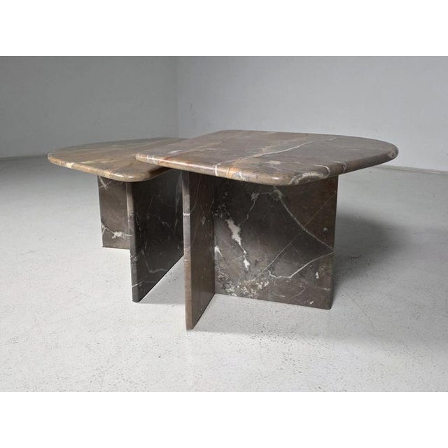 Italian Sculptural Breccia Marble Coffee Tables, 1970s, Set of 2 For Sale - Image 9 of 9