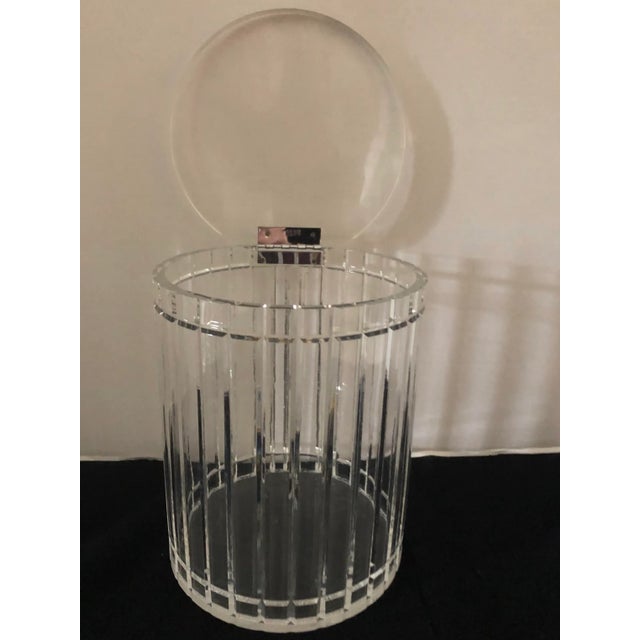 Contemporary 1980s Vintage Lucite Ice Bucket For Sale - Image 3 of 7