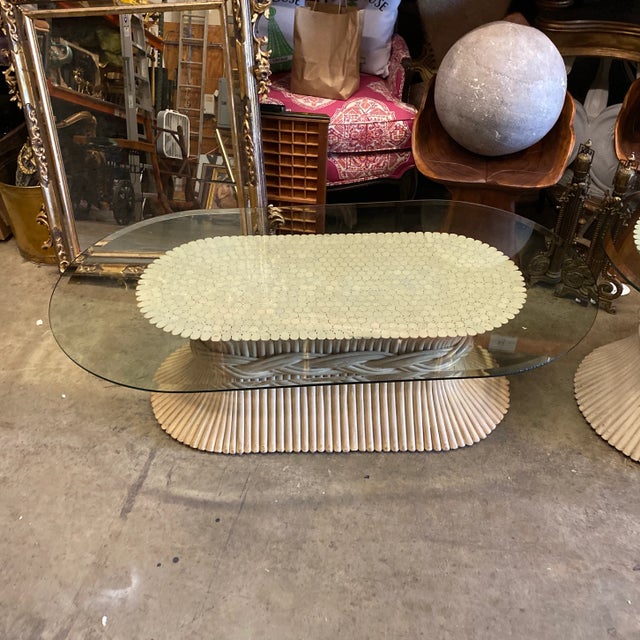 1970s McGuire White Wheat Coffee Table For Sale - Image 13 of 13