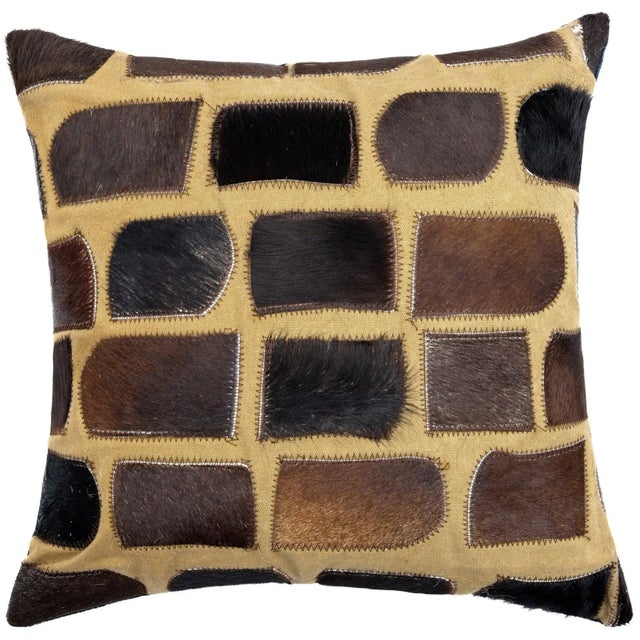 Transform your living space into a cozy, rustic oasis with our genuine cowhide leather decorative throw pillows. Expertly...