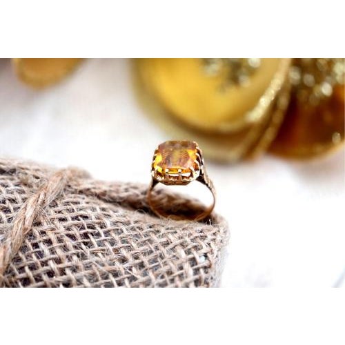 Embossed Gold Ring For Sale - Image 5 of 7