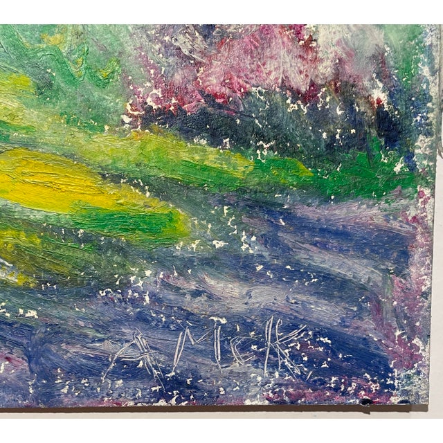 Adelaide Mckenzie Moss (1942-2026) garden landscape, acrylic on heavy paper, signed lower right "A McK" Moss was born in...