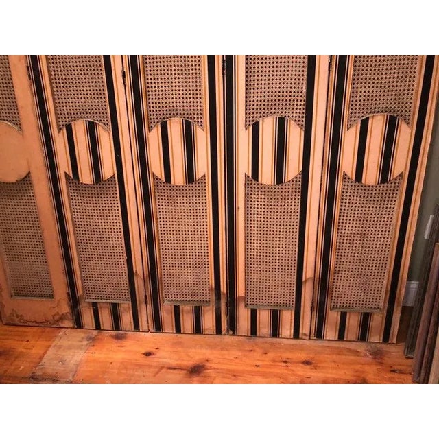 1950s French Five-Paneled Gilt Folding Screen For Sale - Image 11 of 13