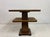 Two tiered console table Art Deco Tiger oak Black painted base Probably Dutch