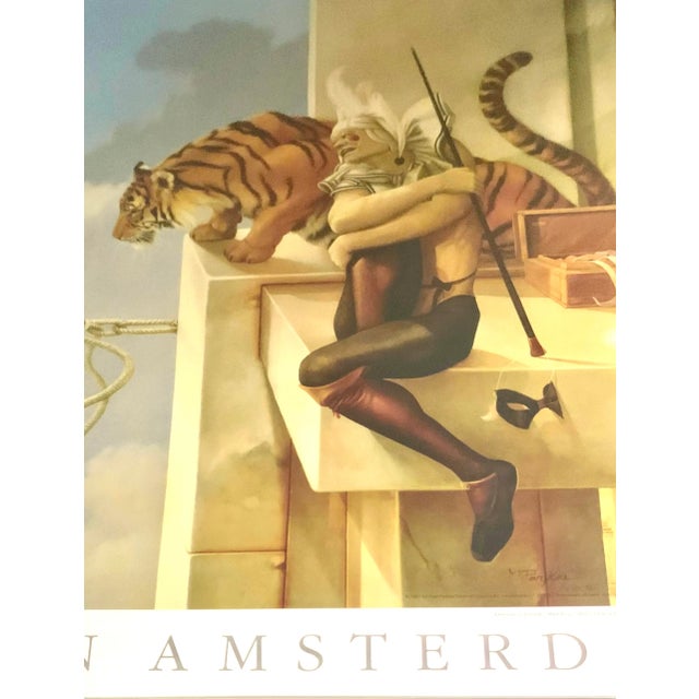 Mid-Century Modern Michael Parkes Print, Dream for Rosa, Framed With Glass, 32"h For Sale - Image 4 of 7