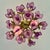 Vintage Hand-Painted Purple Glass Floral Flush Mount Chandelier For Sale - Image 14 of 17