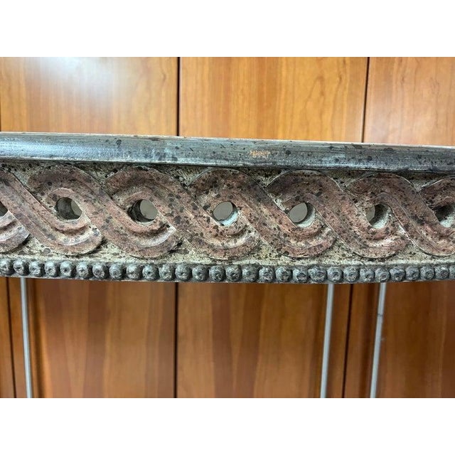Louis XVI Style Carved Wooden Demilune Console Table For Sale - Image 14 of 17