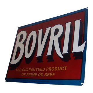 Tin Sign Reproduction of Bovril Advertisement For Sale
