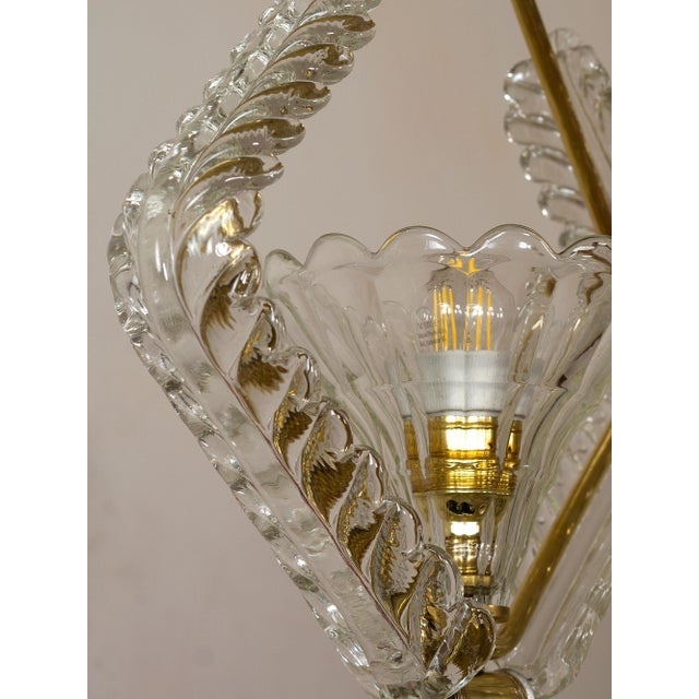 Art Deco Murano Glass Pendant attributed to Ercole Barovier for Barovier& Toso, 1930s For Sale - Image 13 of 15