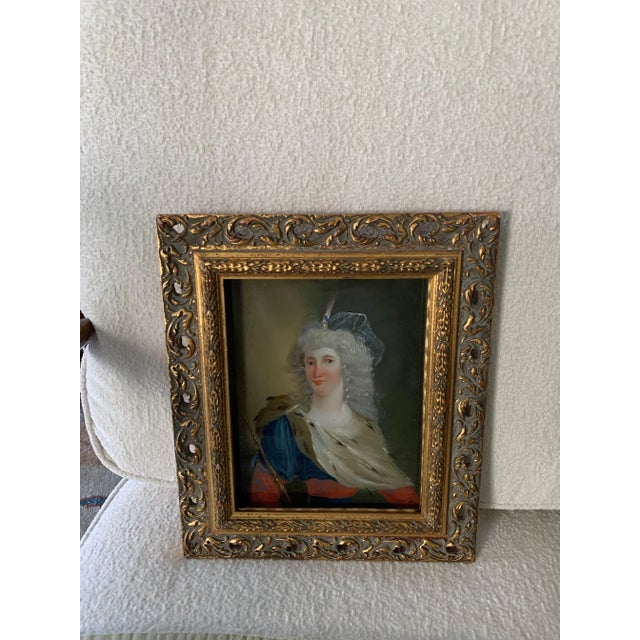 18th Century Reverse Painted Image on Glass For Sale - Image 4 of 13