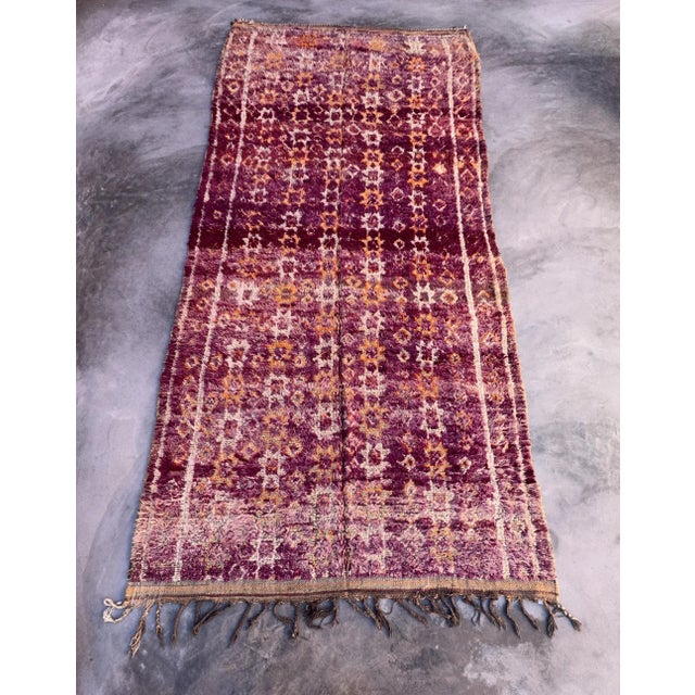Textile Moroccan Purple Moroccan Rug - 6'0" X 12'7" Ft For Sale - Image 7 of 10