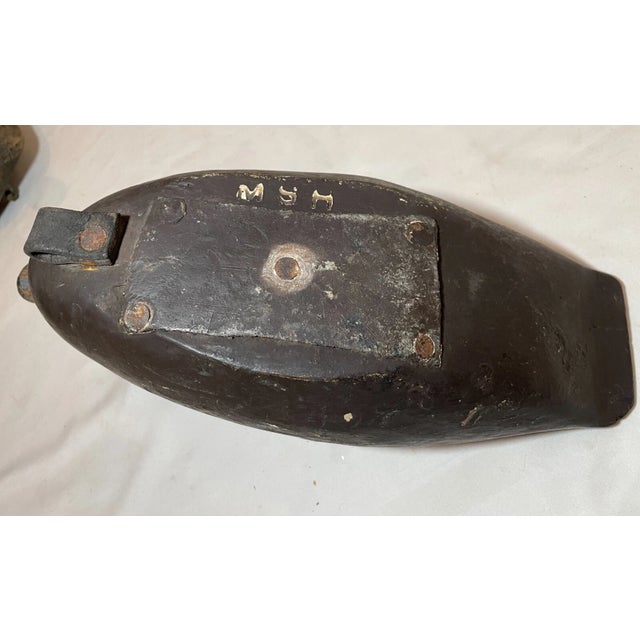 Antique Hand Carved Wood Folk Art MSH Bluebill Drake Duck Decoy Bird Sculpture For Sale - Image 12 of 12