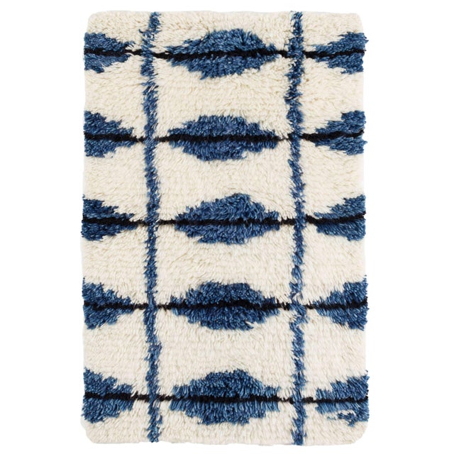 Dash & Albert by Annie Selke Noma Indigo Woven Wool Rug, 7' 6" x 9' 6" For Sale In Boston - Image 6 of 6