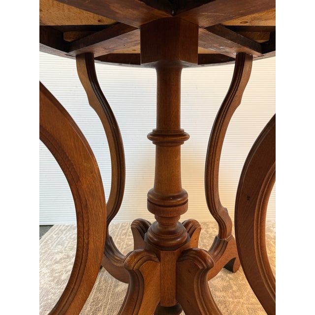 Early 20th Century Antique Victorian Oval Parlor/Center Table For Sale - Image 5 of 12