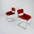 Modern Italian Cognac Leather and Chrome Tubular Sling Chair, 1970s For Sale - Image 3 of 11