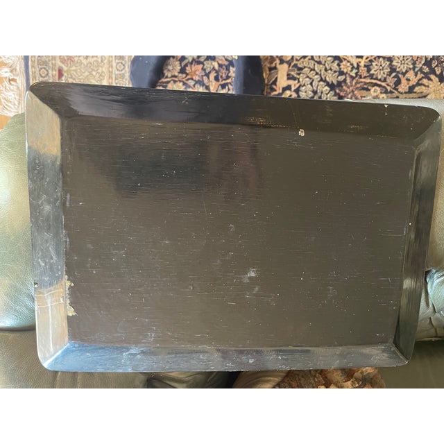 Folk Art Burmese Myanmar Lacquerware Kun-It Sgraffito Tray For Sale In Santa Fe - Image 6 of 6