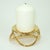 Georg Jensen Gold Glow Candle Holder With Box For Sale - Image 10 of 11