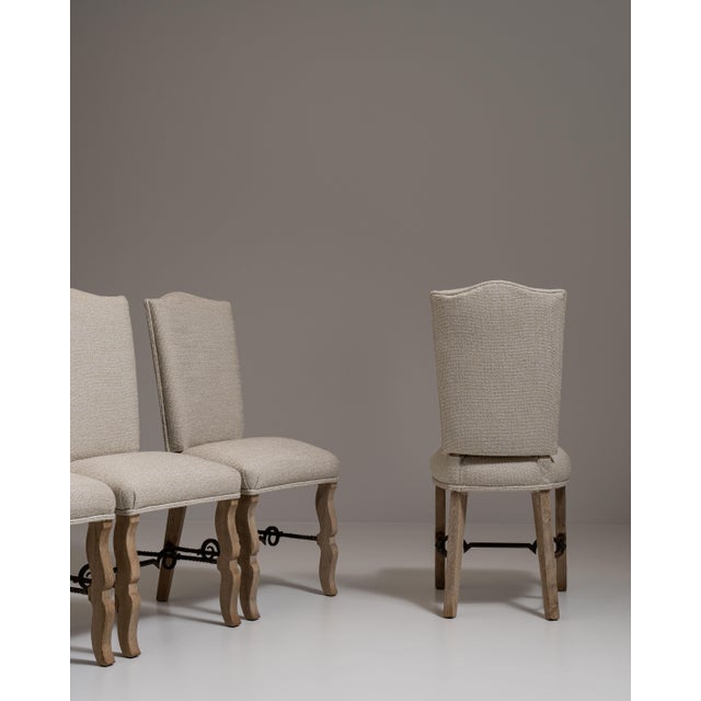 Set of Four 1950s Beige French Provençal Dining Chairs For Sale - Image 13 of 15