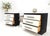 Pair of Black & White James Mont Style Bachelor 3 Drawer Chests Mid Century MINT For Sale - Image 15 of 15