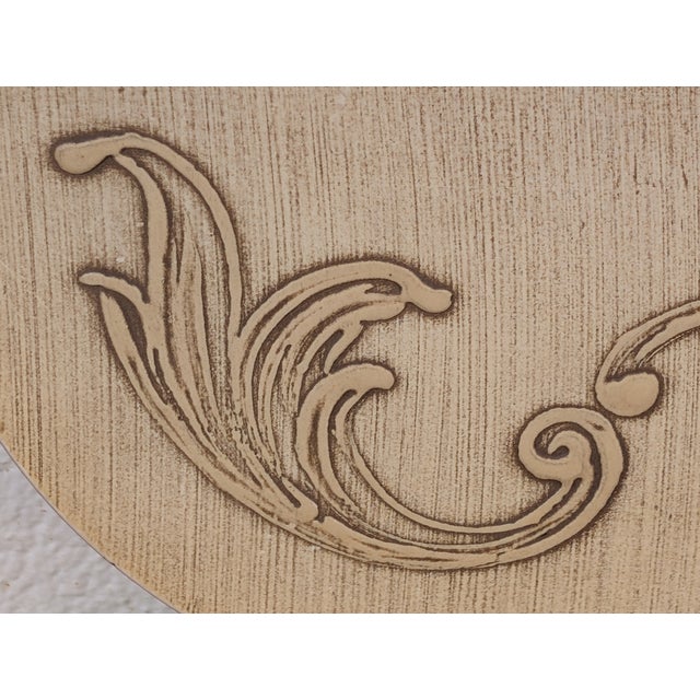 1980s Vintage John Widdiecome Whitewashed Boho Chic Style Full Size Headboard For Sale - Image 5 of 8