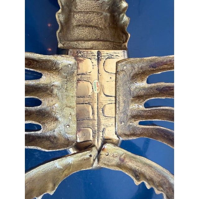 Brass Large Vintage Brass Lobster Sculpture Box For Sale - Image 8 of 9