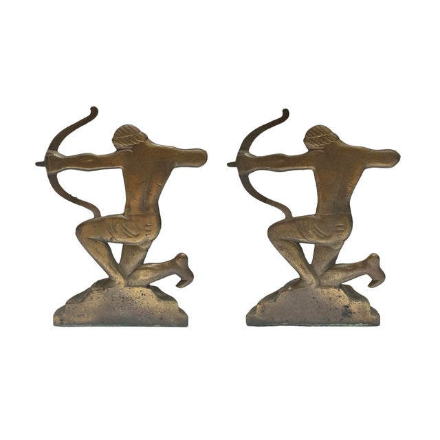 Art Deco 1920s Art Deco Roman Archer Bookends - a Pair For Sale - Image 3 of 4