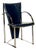 Chairs in Blue Leather by Ronald Schmitt, Set of 6 For Sale