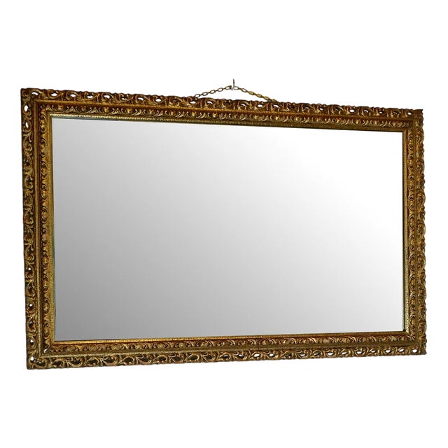 Gilt Wall Mirror, 1940s For Sale