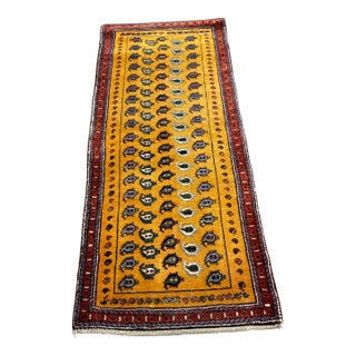 2ft 9in × 6ft 9in Handknotted Wool Runner, Vintage For Sale