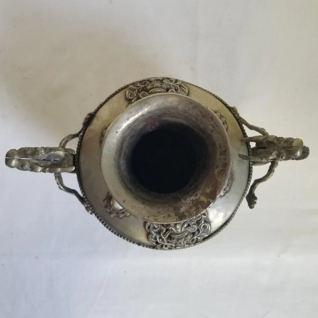 Late 19th Century Pewter Dragon Vase For Sale - Image 4 of 9