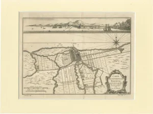 Map of Batavia Jakarta, 1750