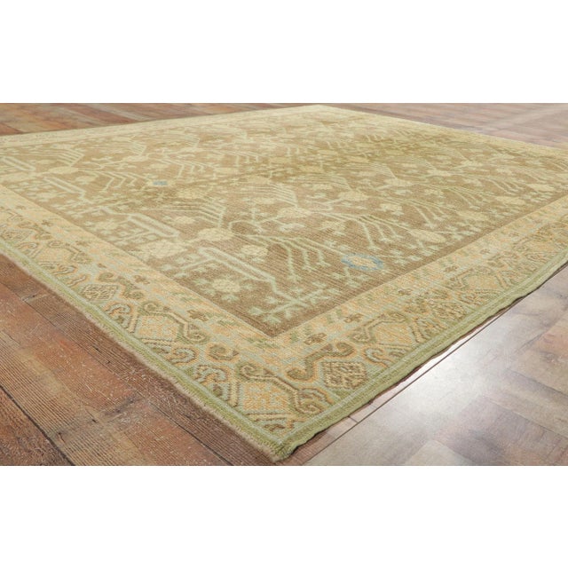 Textile 2010s Vintage Earth-Tone Khotan Rug, 08'02 X 09'09 For Sale - Image 7 of 10