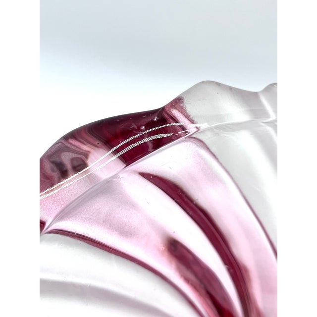 Pink Cranberry Clear Glass Vase by Josef Hospodka, 1960s For Sale - Image 8 of 18