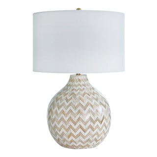 Regina Andrew Chevron Bone Table Lamp in Natural For Sale