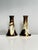 Studio Ceramic Candlesticks with Gold Decoration by Peter Sylvest, Denmark, 1970s, Set of 2 For Sale - Image 4 of 12