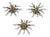 Brass and Crystal Ceiling Lamps, Italy, 1970s, Set of 3 For Sale